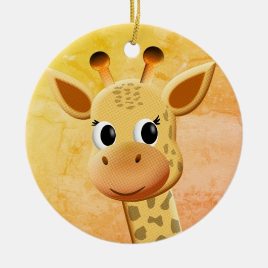 Kute Baby Giraffe tekening Keramisch Ornament (Voorkant)
