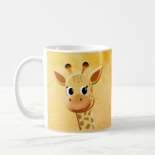 Kute Baby Giraffe tekening Koffiemok (Links)