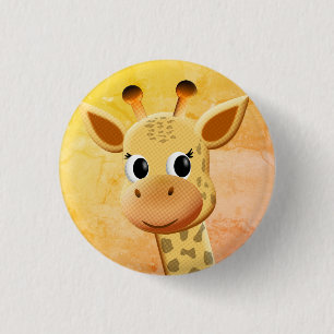 Kute Baby Giraffe tekening Ronde Button 3,2 Cm