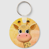 Kute Baby Giraffe tekening Sleutelhanger (Voorkant)