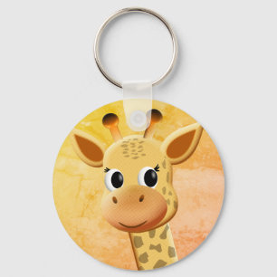 Kute Baby Giraffe tekening Sleutelhanger