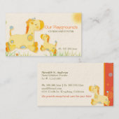 Kute Baby Giraffes Kinderdagopvang Visitekaartje (Voorkant / Achterkant)