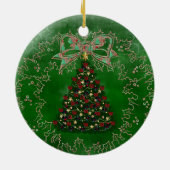 Kute Baby Goat in Stocking kerstversiering Keramisch Ornament (Achterkant)