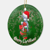 Kute Baby Goat in Stocking kerstversiering Keramisch Ornament (Links)