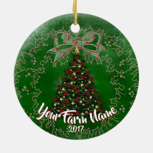 Kute Baby Goat in Stocking kerstversiering Keramisch Ornament (Achterkant)