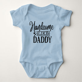 Kute baby Handsome zoals papa word art Romper