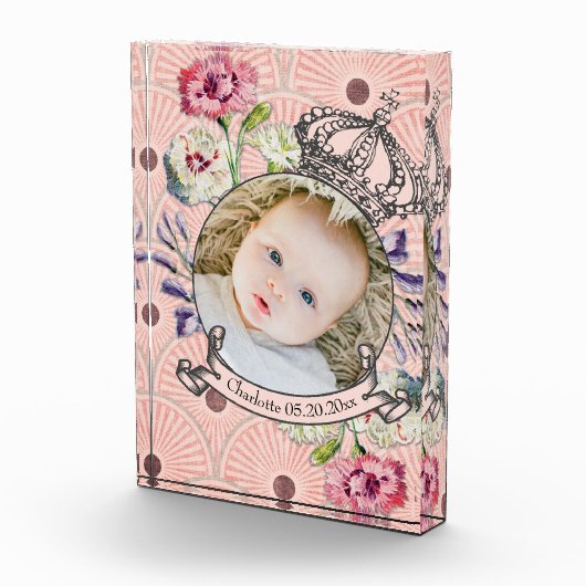 Kute Baby Keepomwille Birth Date Custom Photo Bloc Fotoblokken (Rechts)