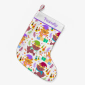 Kute Baby kerstdieren Funny Cartoon Kinder Kleine Kerstsok (Voorkant (Hangend))