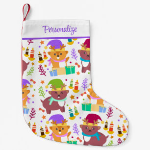 Kute Baby kerstdieren Funny Cartoon Kinder Kleine Kerstsok