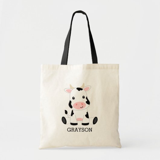 Kute Baby Koe Gepersonaliseerde Kinderen Tote Bag (Voorkant)