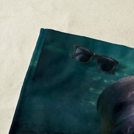 Kute baby manatee strandhanddoek strandlaken (In situ)