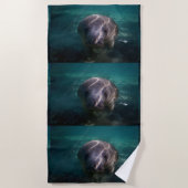 Kute baby manatee strandhanddoek strandlaken (Voorkant)