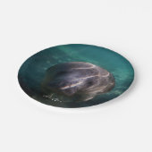 Kute baby manatepapier borden papieren bordje (Gekanteld)