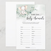 Kute baby-olifant noemt het wild van de babydieren (Voorkant / Achterkant)