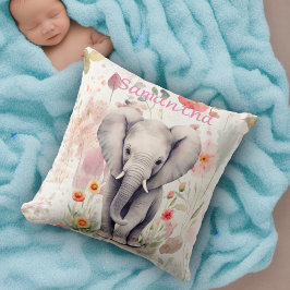Kute Baby olifant Waterverf Veerventiel Kussen