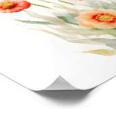 Kute Baby olifant Waterverf Veerventiel Poster (Hoek)