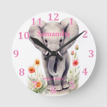 Kute Baby olifant Waterverf Veerventiel