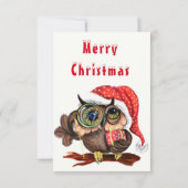 Kute Baby owl in kerstPet en cadeau - Cartoon (Achterkant)