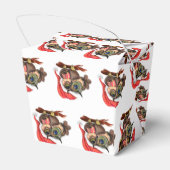 Kute Baby owl in kerstPet en cadeau - Cartoon Bedankdoosjes (Achterkant)