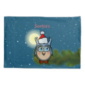 Kute Baby Owl met kerstPet Kussensloop (Achterkant)