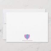 Kute Baby pomp met ribbons die snel zwanger wordt Aankondiging (Achterkant)