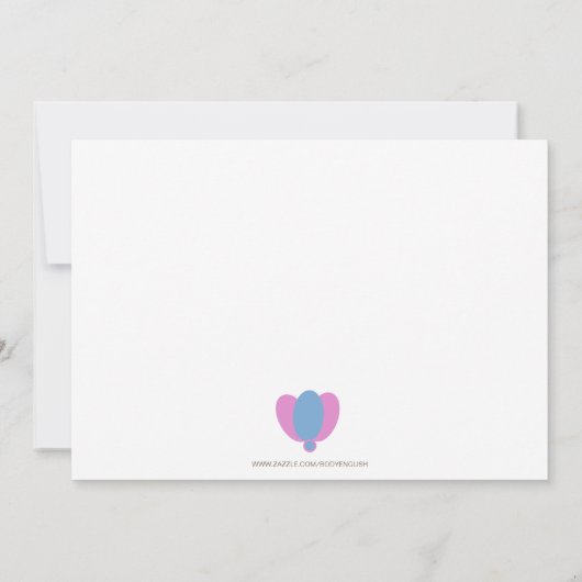 Kute Baby pomp met ribbons die snel zwanger wordt Aankondiging (Achterkant)