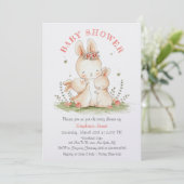 Kute Baby Rabbits Baby shower Kaart (Staand voorkant)