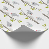 Kute Baby shower Bird Nest Wrapping Paper Cadeaupapier (Hoek)