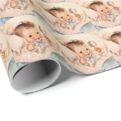 Kute Baby shower, Birthday Wrapping Paper Cadeaupapier (Rol Hoek)