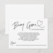 Kute Baby shower Game Baby Bump Kaarten Hart (Voorkant / Achterkant)