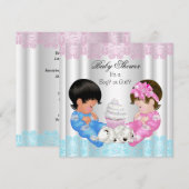 Kute Baby shower Gender onthulling koppels Kaart (Voorkant / Achterkant)