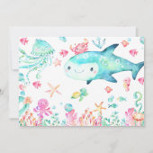 Kute Baby shower onder het Zee Summer Kaart (Achterkant)