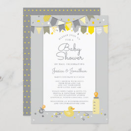 Kute Baby shower per post Geel Geel Modern Kaart