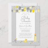Kute Baby shower per post Geel Geel Modern Kaart (Voorkant)