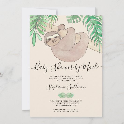 Kute Baby shower per post Kaart (Voorkant)