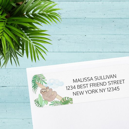 Kute Baby shower Return Address Etiket