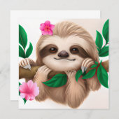 Kute Baby-sleuf in een boom Kaart (Voorkant / Achterkant)