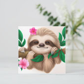 Kute Baby-sleuf in een boom Kaart (Staand voorkant)