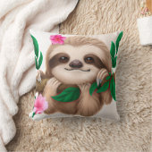 Kute Baby-sleuf in een boom Kussen (Deken)