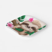 Kute Baby-sleuf in een boom Papieren Bordje (Gebogen)