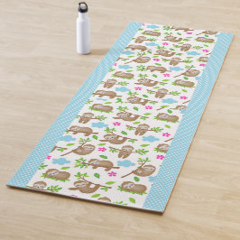Kute Baby-sleuven met blauwe witte pooldots Yogamat