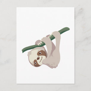 Kute Baby Slote op een Tak Briefkaart