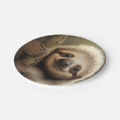Kute Baby Sloth Smiling Wildlife Natuur Dier Papieren Bordje (Gekanteld)