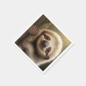 Kute Baby Sloth Smiling Wildlife Natuur Dier Servet (Hoek)