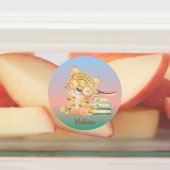 Kute Baby tijger met boeknaam Labels (Aangebracht)