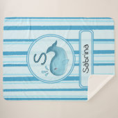 Kute baby walvis personalize sherpa deken (Voorkant (horizontaal))