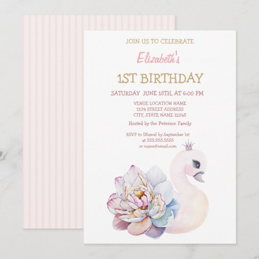 Kute Baby zwaaibloem gestreept op zondag Kaart (Voorkant / Achterkant)