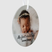 Kute baby's eerste kerstversiering ornament (voorkant)
