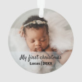 Kute baby's eerste kerstversiering ornament (achterkant)