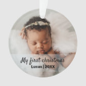 Kute baby's eerste kerstversiering ornament (voorkant)